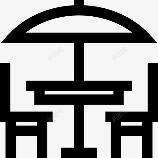露台11号餐厅线性图标svg_新图网 https://ixintu.com 11号餐厅 线性 露台