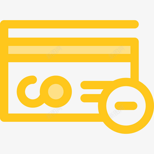 信用卡电子商务10黄色图标svg_新图网 https://ixintu.com 信用卡 电子商务10 黄色
