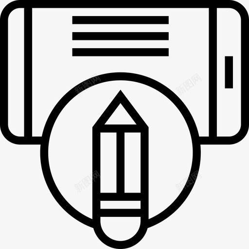 智能手机网页3线性图标svg_新图网 https://ixintu.com 智能手机 线性 网页设计3
