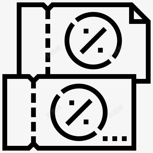 折扣优惠券百分比图标svg_新图网 https://ixintu.com 价格 优惠券 折扣 百分比 餐厅线路