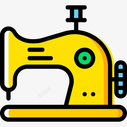 缝纫机缝纫4黄色图标svg_新图网 https://ixintu.com 缝纫4 缝纫机 黄色