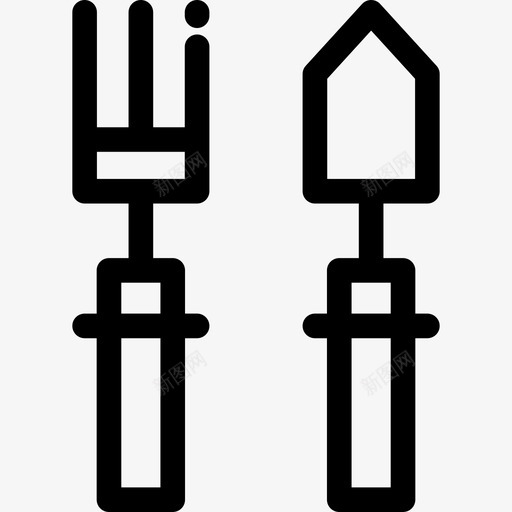 园艺工具弹簧图标直线svg_新图网 https://ixintu.com 园艺工具 弹簧图标 直线