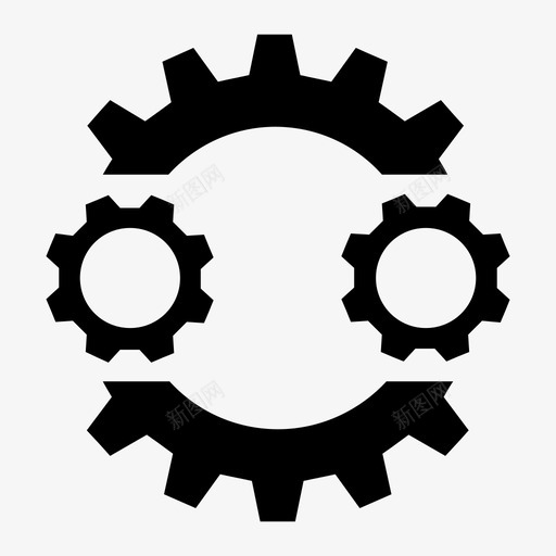 齿轮电气机械图标svg_新图网 https://ixintu.com 工具 机械 电气 设置 齿轮