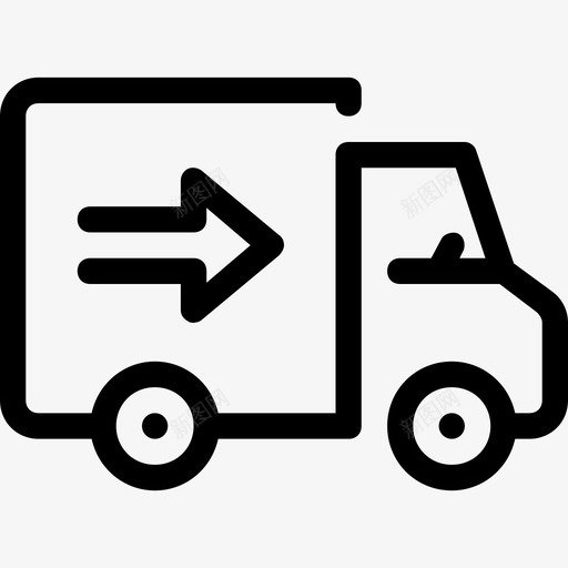 送货车商务29直线型图标svg_新图网 https://ixintu.com 商务29 直线型 送货车