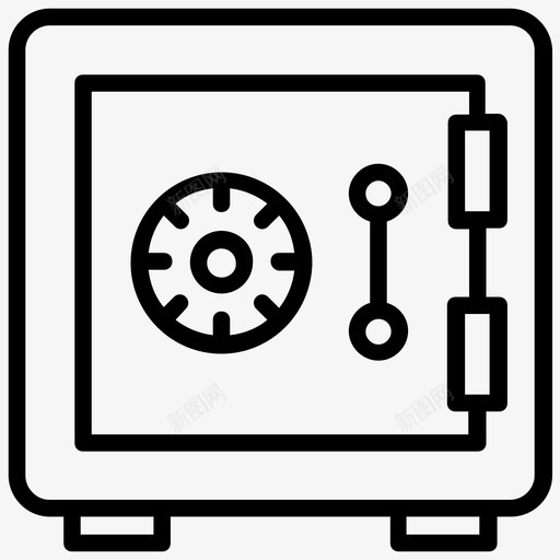 储物柜银行储物柜数字保险柜图标svg_新图网 https://ixintu.com 储物柜 安全储物柜 数字保险柜 网络抢劫 银行储物柜 黑客线路图标