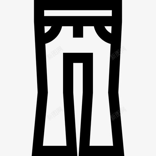 牛仔裤嬉皮士9直线型图标svg_新图网 https://ixintu.com 嬉皮士9 牛仔裤 直线型