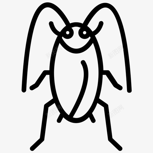 蟑螂甲虫臭虫图标svg_新图网 https://ixintu.com 昆虫线图标 甲虫 臭虫 蟑螂