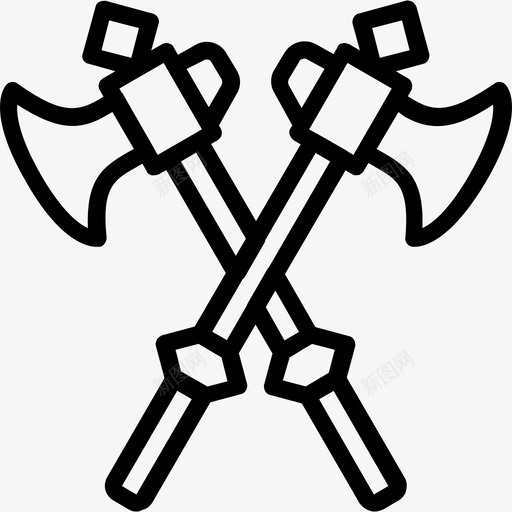 斧头中世纪2直纹图标svg_新图网 https://ixintu.com 中世纪2 斧头 直纹