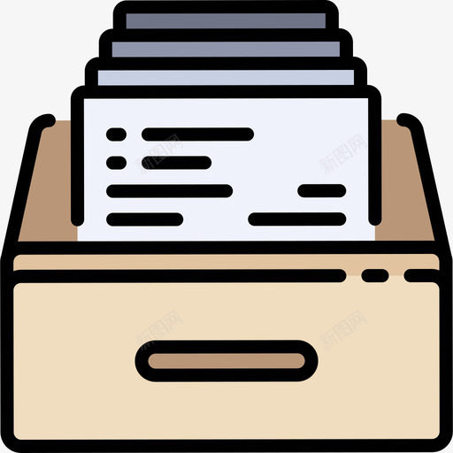 办公材料管理9线颜色图标svg_新图网 https://ixintu.com 办公材料 管理9 线颜色