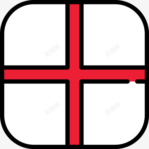 英格兰国旗系列6圆形方形图标svg_新图网 https://ixintu.com 国旗系列6 圆形方形 英格兰