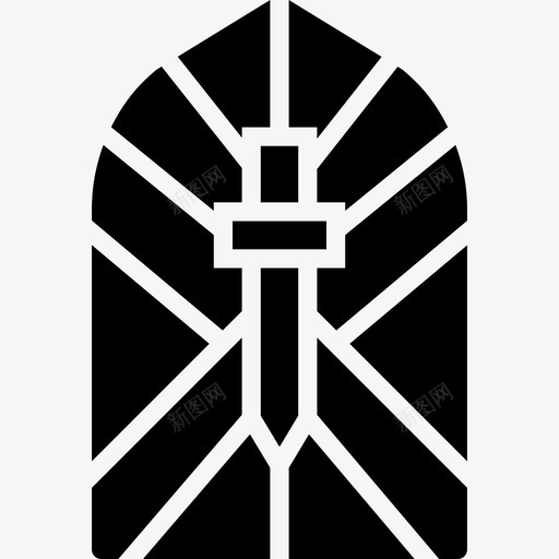 彩色玻璃窗中世纪填充图标svg_新图网 https://ixintu.com 中世纪 填充 彩色玻璃窗