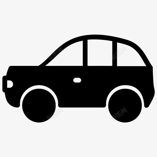 汽车交叉车掀背车图标svg_新图网 https://ixintu.com 交叉车 掀背车 汽车 轿车 运输字形图标