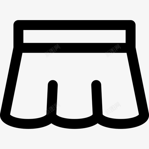 裙子衣服14直线型图标svg_新图网 https://ixintu.com 直线型 衣服14 裙子