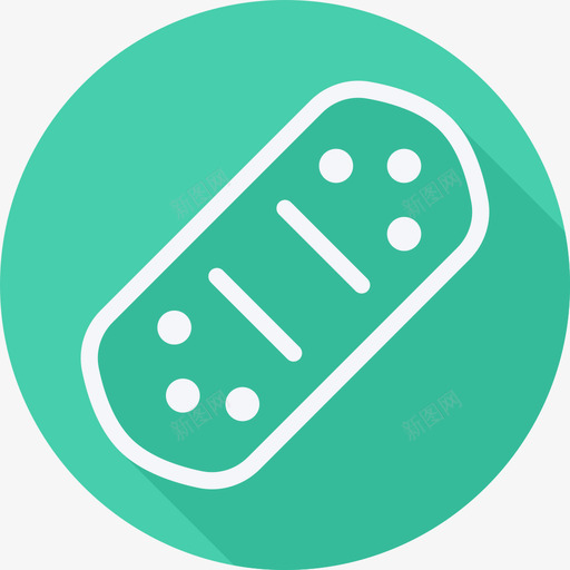 创可贴医用25扁平圆形图标svg_新图网 https://ixintu.com 创可贴 医用25 扁平圆形