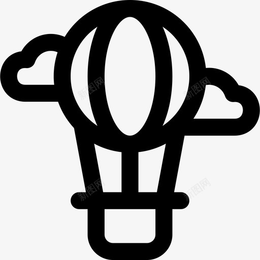 热气球safari2直线型图标svg_新图网 https://ixintu.com safari2 热气球 直线型