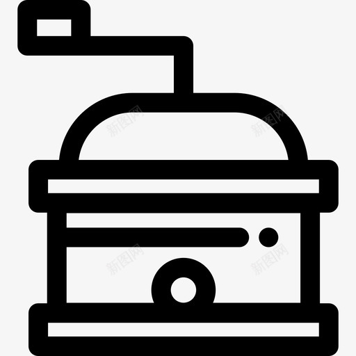 咖啡研磨机22号咖啡厅线性图标svg_新图网 https://ixintu.com 22号咖啡厅 咖啡研磨机 线性