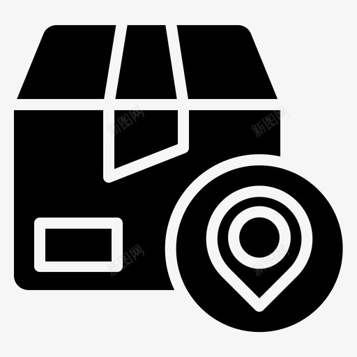 包裹快递送货图标svg_新图网 https://ixintu.com 包裹 地点 快递 送货