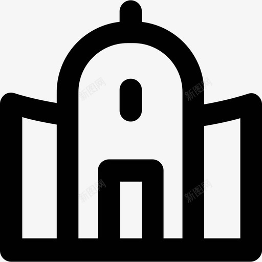 教堂建筑和家具大胆的圆形图标svg_新图网 https://ixintu.com 大胆的圆形 建筑和家具 教堂