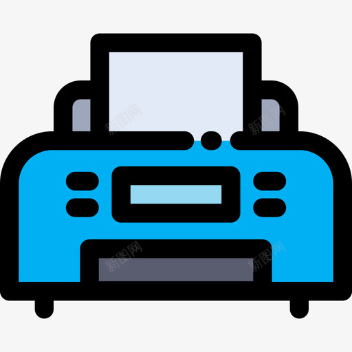 打印机小工具7线性颜色图标svg_新图网 https://ixintu.com 小工具7 打印机 线性颜色