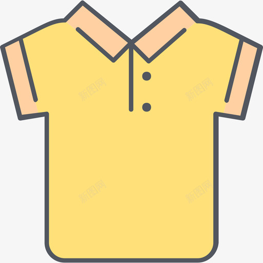马球衫衣服21件颜色图标svg_新图网 https://ixintu.com 衣服21件 颜色 马球衫
