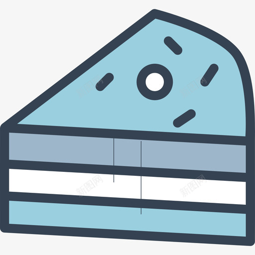 蛋糕片美味2原色图标svg_新图网 https://ixintu.com 原色 美味2 蛋糕片