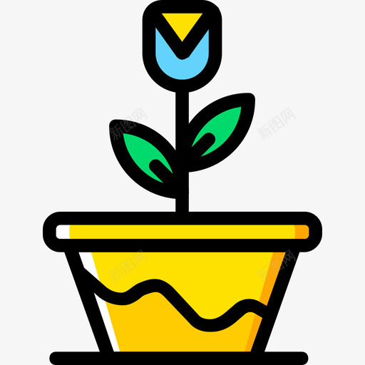 玫瑰花园2黄色图标svg_新图网 https://ixintu.com 玫瑰 花园2 黄色