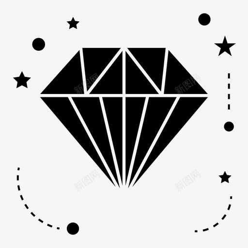 辉煌钻石金融图标svg_新图网 https://ixintu.com 奢华 富有 辉煌 金融 钻石