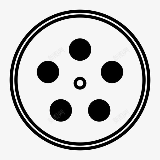 胶卷电影院剪辑图标svg_新图网 https://ixintu.com 剪辑 多媒体 电影 电影院 胶卷