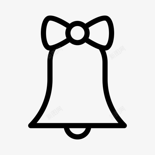圣诞彩带圣诞钟装饰图标svg_新图网 https://ixintu.com 圣诞彩带 圣诞钟装饰