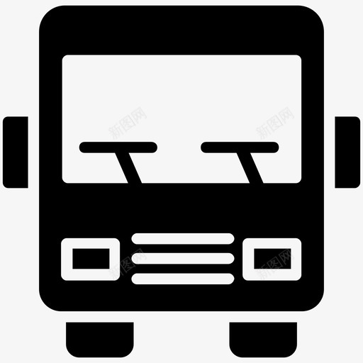 公共汽车长途汽车公共交通图标svg_新图网 https://ixintu.com 公共交通 公共汽车 旅行 车辆 运输字形图标 长途汽车