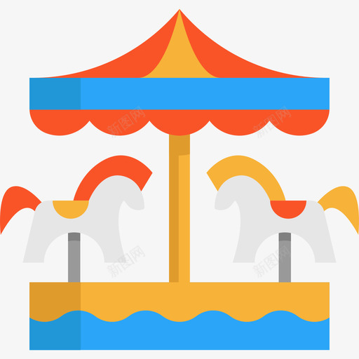 旋转木马马戏团3平面图标svg_新图网 https://ixintu.com 平面 旋转木马 马戏团3