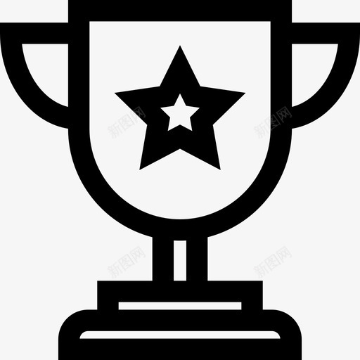 奖杯知识5直线型图标svg_新图网 https://ixintu.com 奖杯 直线型 知识5