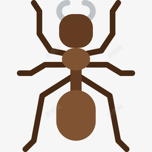 蚂蚁虫子昆虫图标svg_新图网 https://ixintu.com 扁的 昆虫 虫子 蚂蚁