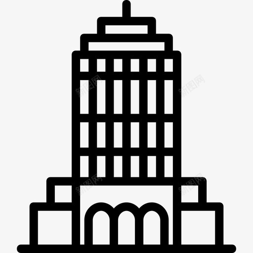 帝国大厦纪念碑5直线图标svg_新图网 https://ixintu.com 帝国大厦 直线 纪念碑5