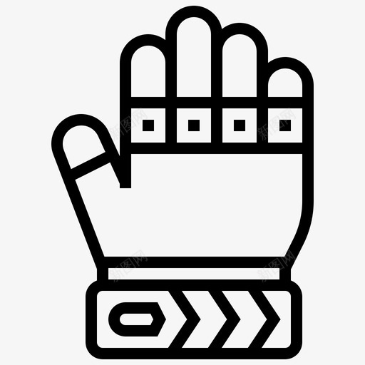 手套足球守门员图标svg_新图网 https://ixintu.com 保护 守门员 手 手套 足球 足球线