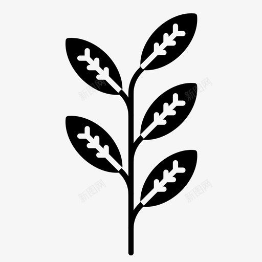 植物叶子生命图标svg_新图网 https://ixintu.com 叶子 植物 生命 自然 花