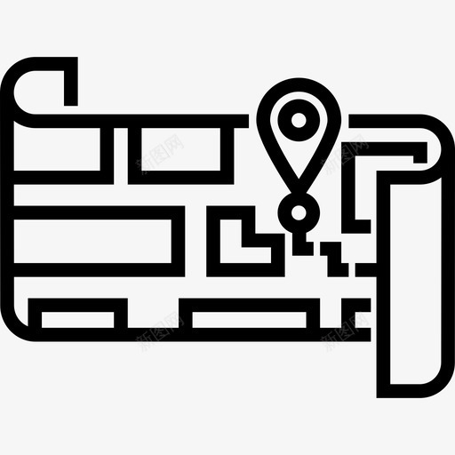 街道地图位置3直线图标svg_新图网 https://ixintu.com 位置3 直线 街道地图