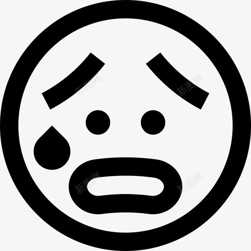 担心表情符号6线性图标svg_新图网 https://ixintu.com 担心 线性 表情符号6