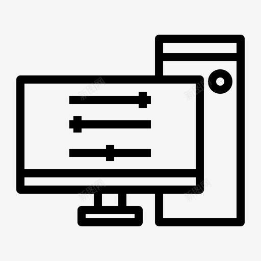 计算机cpu桌面图标svg_新图网 https://ixintu.com cpu pc 显示器 桌面 计算机 计算机组件