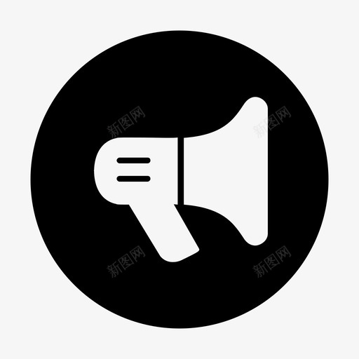 扩音器警报扬声器图标svg_新图网 https://ixintu.com 圆圈填充 扩音器 扬声器 警报 语音 通话
