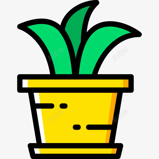 植物花园2黄色图标svg_新图网 https://ixintu.com 植物 花园2 黄色
