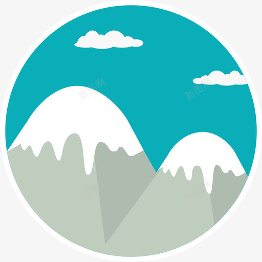 山风景平坦图标svg_新图网 https://ixintu.com 山 平坦 风景
