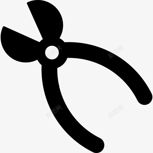13号实心医用牙钳图标svg_新图网 https://ixintu.com 13号实心医用牙钳
