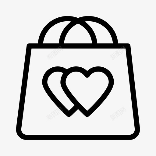 爱购物包心图标svg_新图网 https://ixintu.com 包 心 爱和浪漫 爱购物