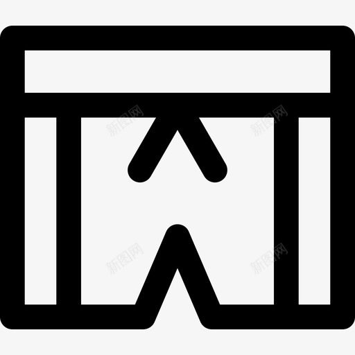 泳衣衣服14直线型图标svg_新图网 https://ixintu.com 泳衣 直线型 衣服14
