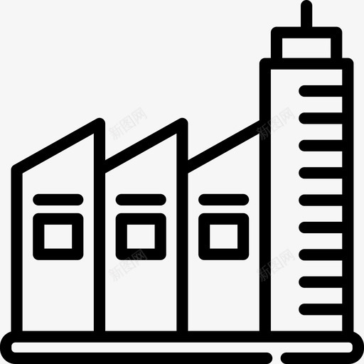 工厂工业过程3线性图标svg_新图网 https://ixintu.com 工业过程3 工厂 线性