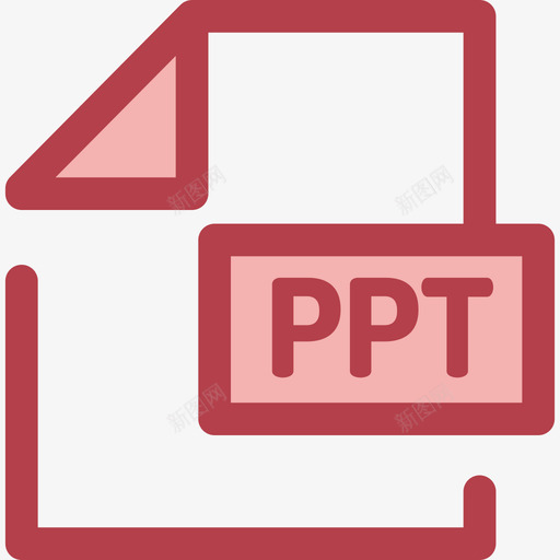 Powerpoint文件和文件夹10红色图标svg_新图网 https://ixintu.com Powerpoint 文件和文件夹10 红色