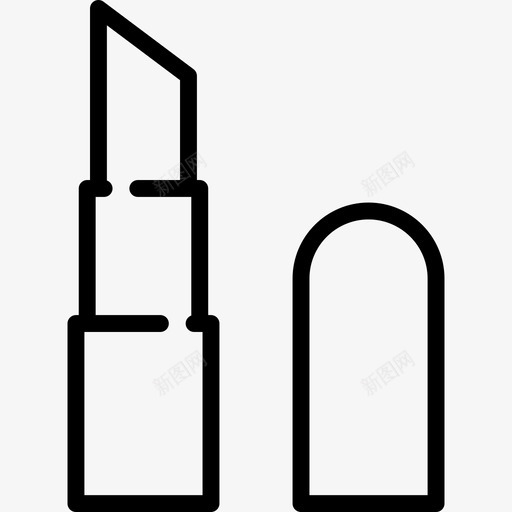 线条美唇膏14图标svg_新图网 https://ixintu.com 唇膏14 线条美
