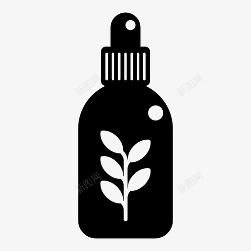 草药瓶子护理图标svg_新图网 https://ixintu.com 健康 天然 护理 滴剂 滴管 瓶子 草药