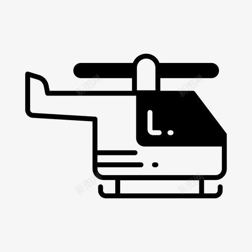 直升机航空运输图标svg_新图网 https://ixintu.com 直升机 航空 车辆 运输